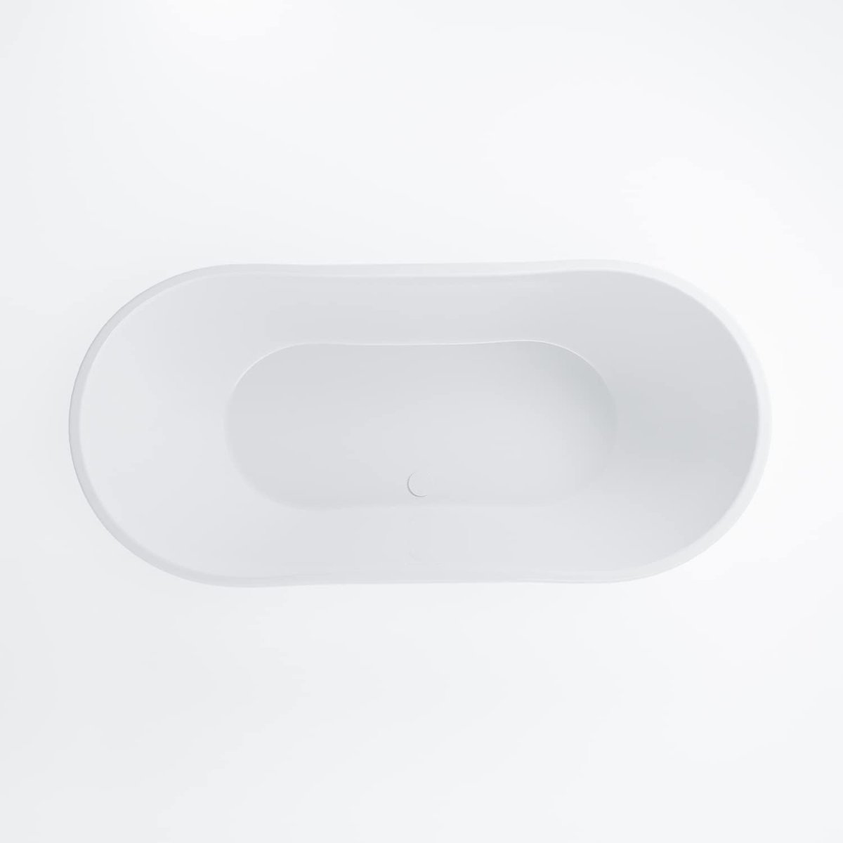1400x745mm Freestanding Double Ended Bath White Acrylic Oval - Kwikley