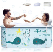 140cm Extra Large Foldable Portable Bathtub – Adult & Family SPA Soaking Tub - Kwikley