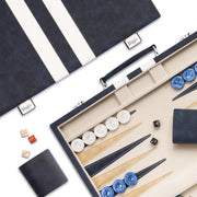 15” Backgammon Set Folding Leather Case Travel Board Luxury Strategy Game - Kwikley