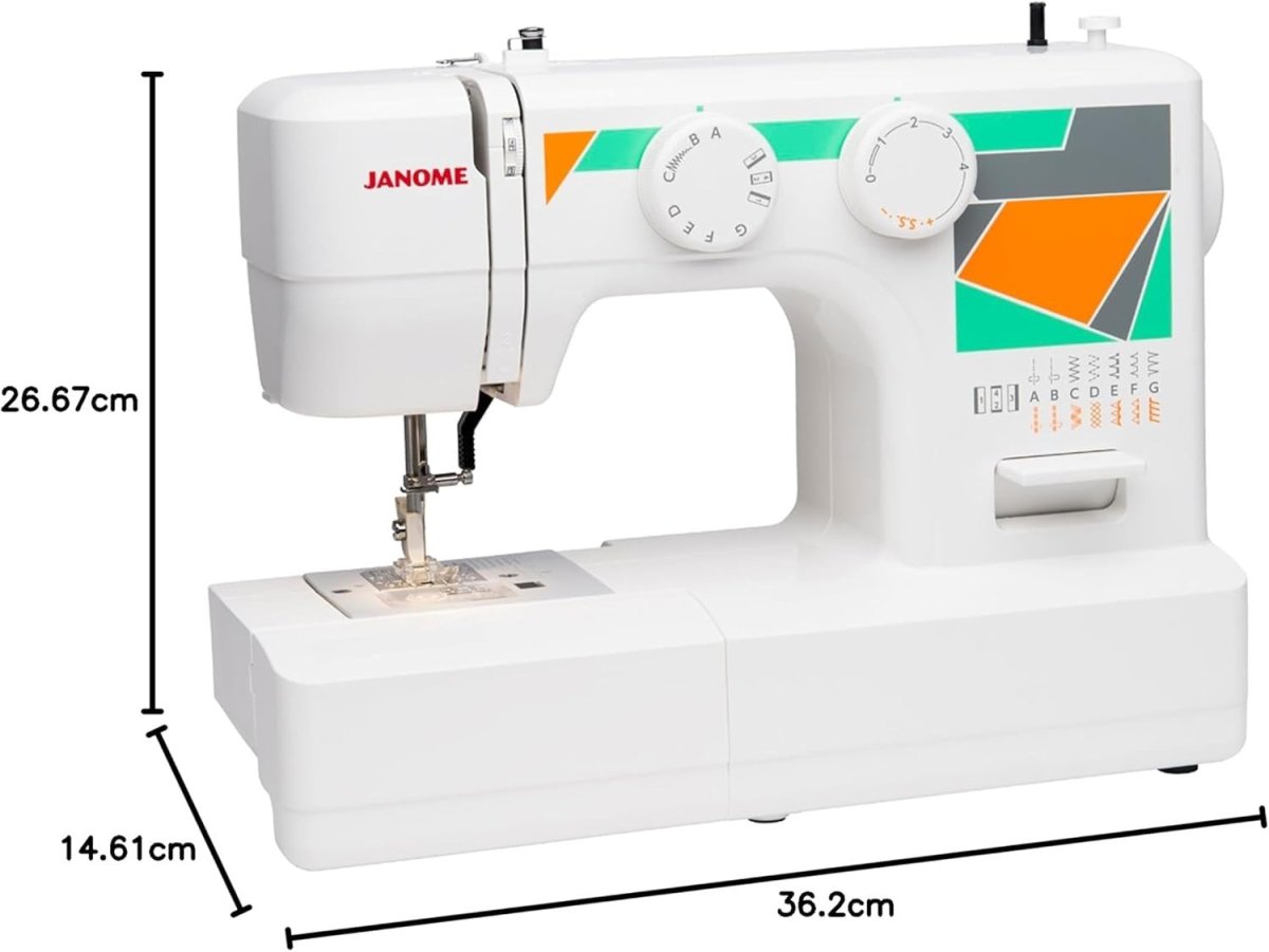 15 Stitch Sewing Machine Free Arm Auto Tension Top Load Bobbin White - Kwikley