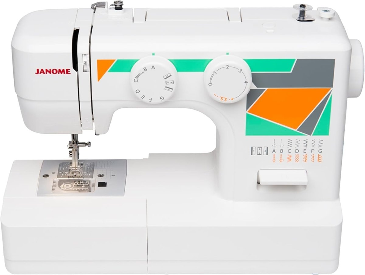 15 Stitch Sewing Machine Free Arm Auto Tension Top Load Bobbin White - Kwikley