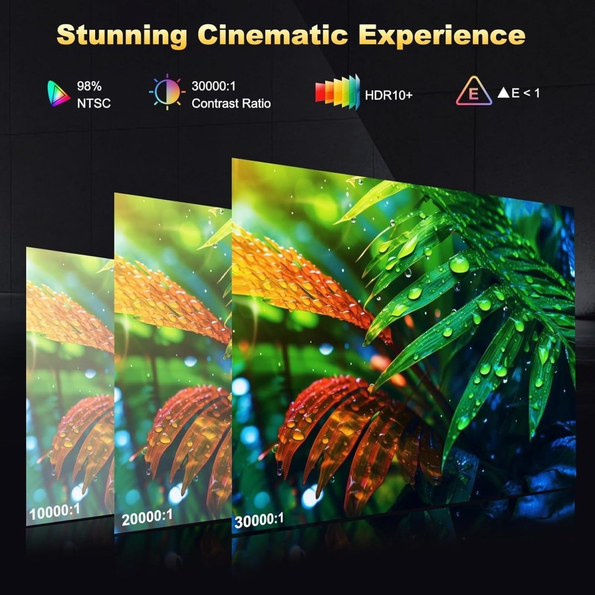 1500 Brightness 4K Smart Projector WiFi6 Bluetooth Auto Focus 300″ - Kwikley