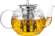 1500ml Glass Teapot with Removable Infuser Stovetop Safe Tea Kettle - Kwikley