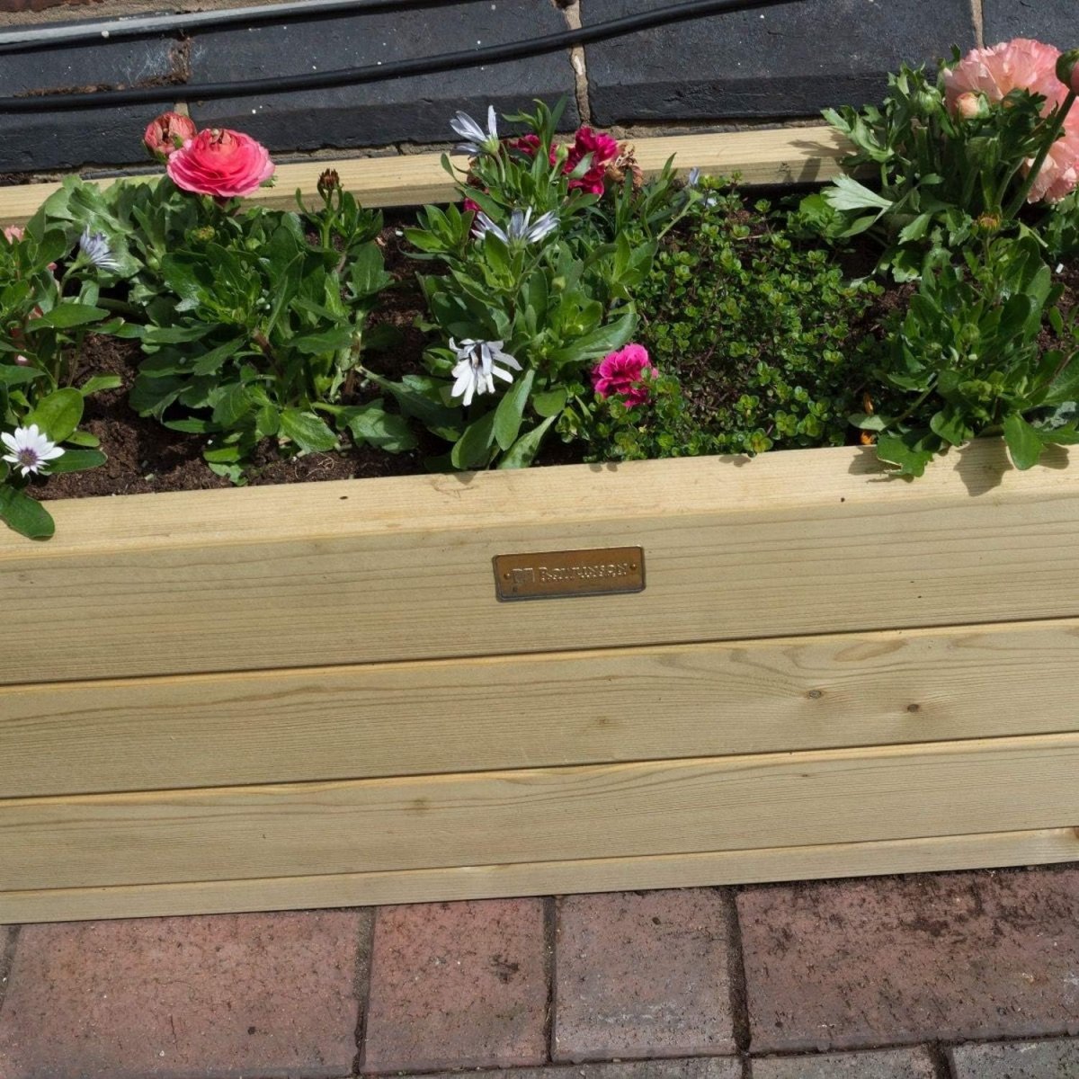 150cm Wooden Trough Planter Outdoor Garden Box with Liner - Kwikley