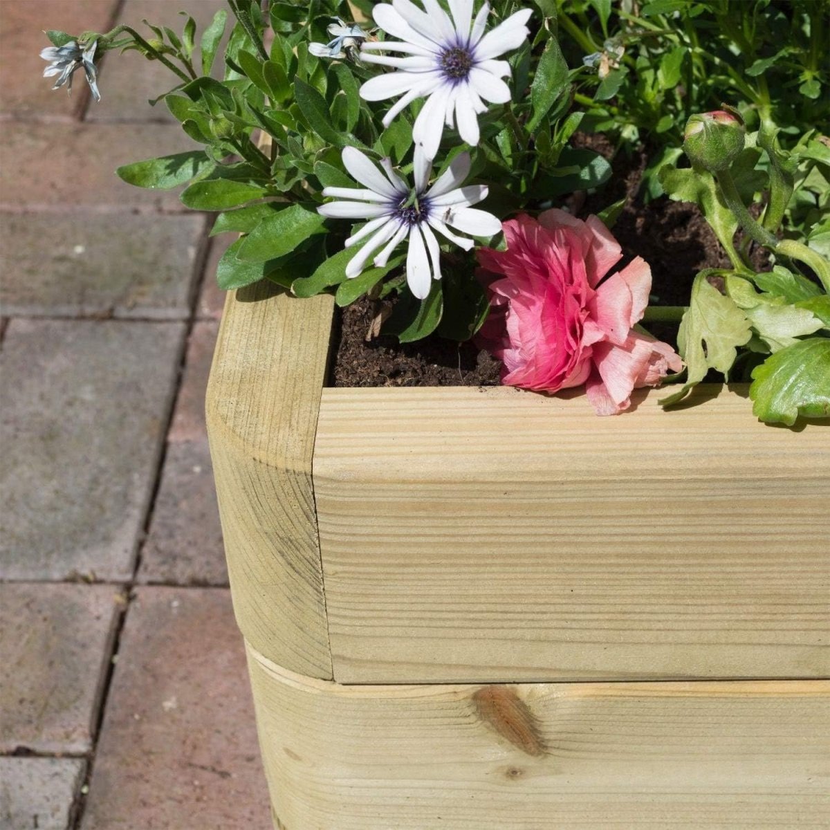150cm Wooden Trough Planter Outdoor Garden Box with Liner - Kwikley