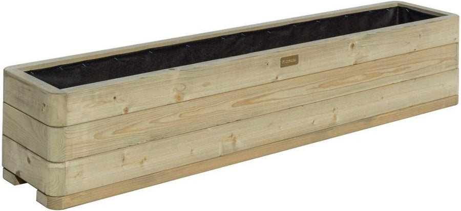150cm Wooden Trough Planter Outdoor Garden Box with Liner - Kwikley