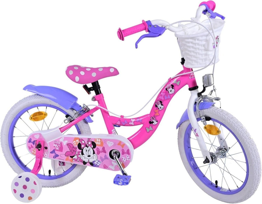 16 Inch Girls Kids Bike with Stabilisers Dual Hand Brakes Age 4-6 - Kwikley