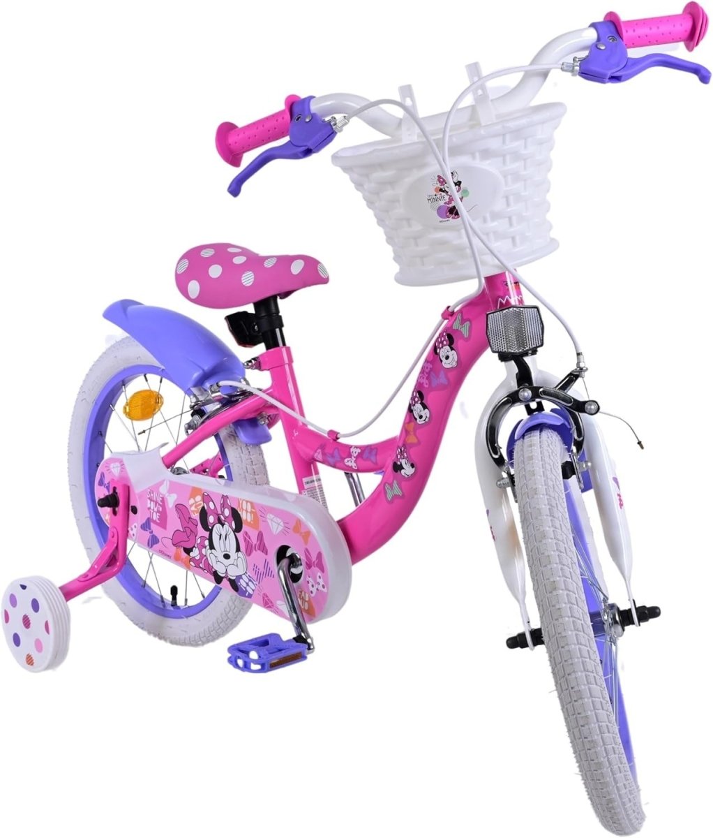 16 Inch Girls Kids Bike with Stabilisers Dual Hand Brakes Age 4-6 - Kwikley