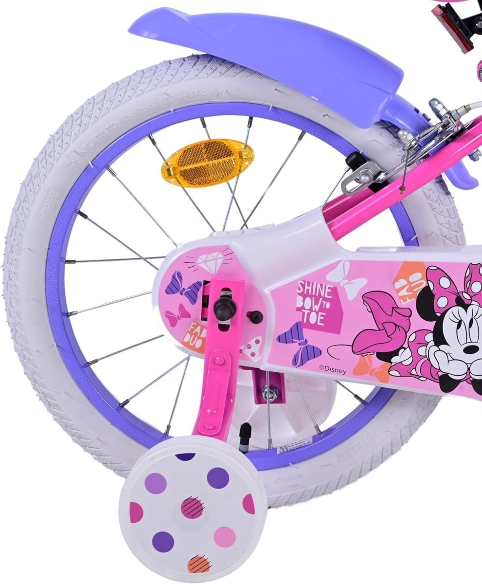 16 Inch Girls Kids Bike with Stabilisers Dual Hand Brakes Age 4-6 - Kwikley