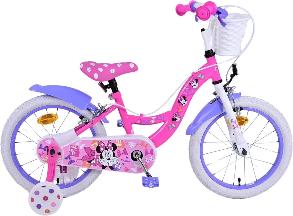 16 Inch Girls Kids Bike with Stabilisers Dual Hand Brakes Age 4-6 - Kwikley
