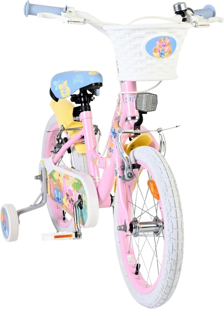 16 Inch Kids Bike with Stabilisers Dual V Brakes Adjustable Age 4-6 - Kwikley