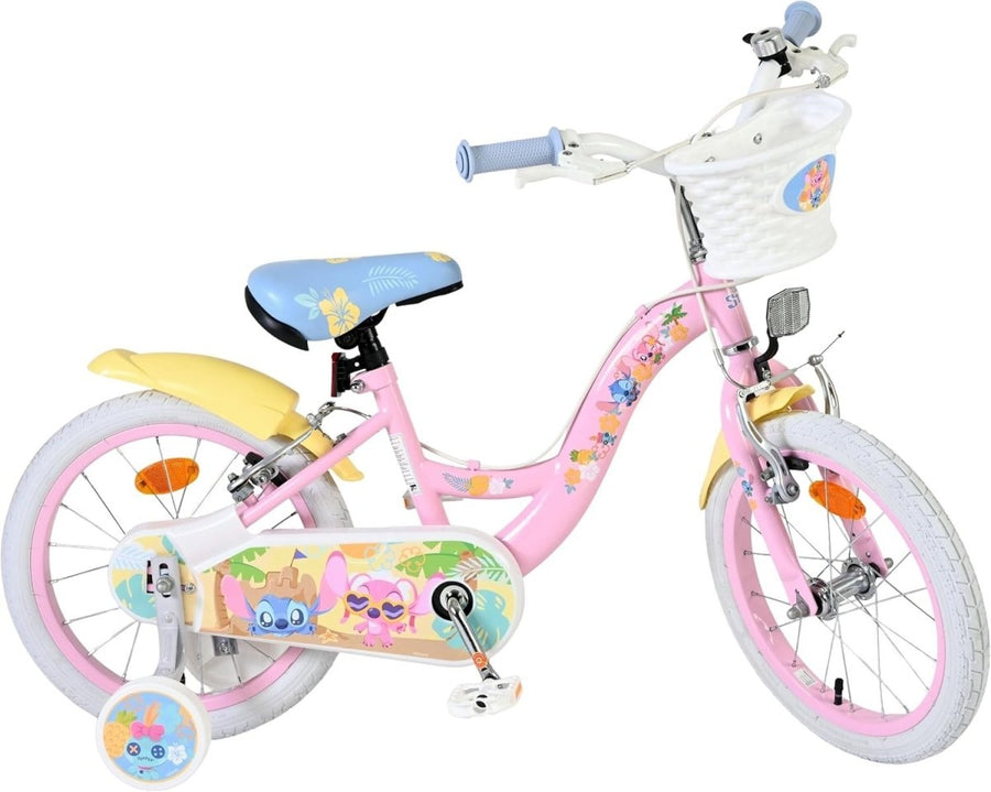 16 Inch Kids Bike with Stabilisers Dual V Brakes Adjustable Age 4-6 - Kwikley