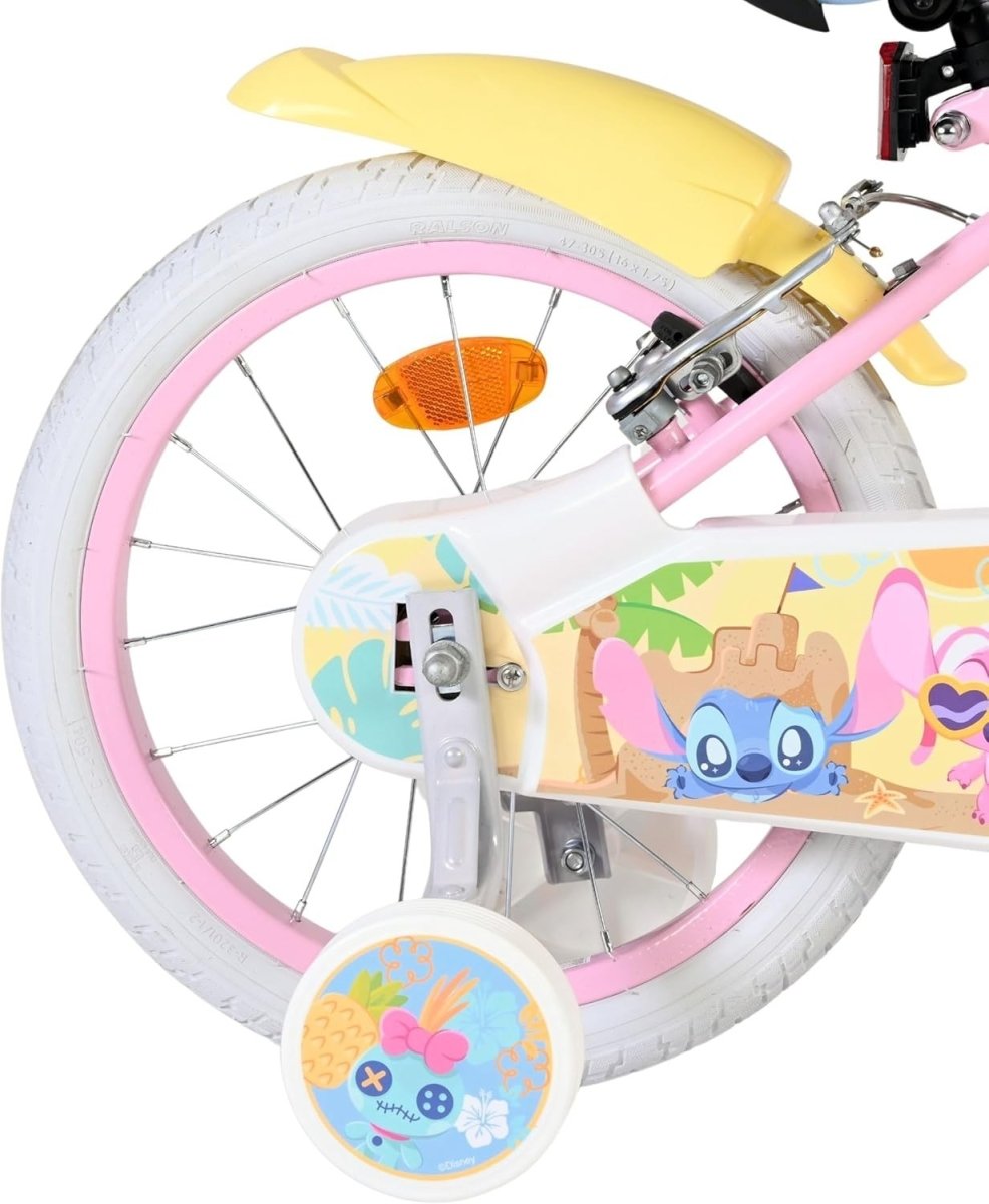 16 Inch Kids Bike with Stabilisers Dual V Brakes Adjustable Age 4-6 - Kwikley
