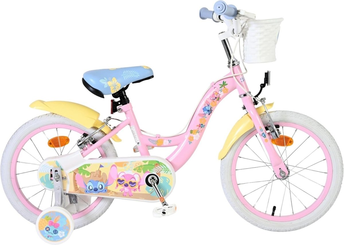 16 Inch Kids Bike with Stabilisers Dual V Brakes Adjustable Age 4-6 - Kwikley