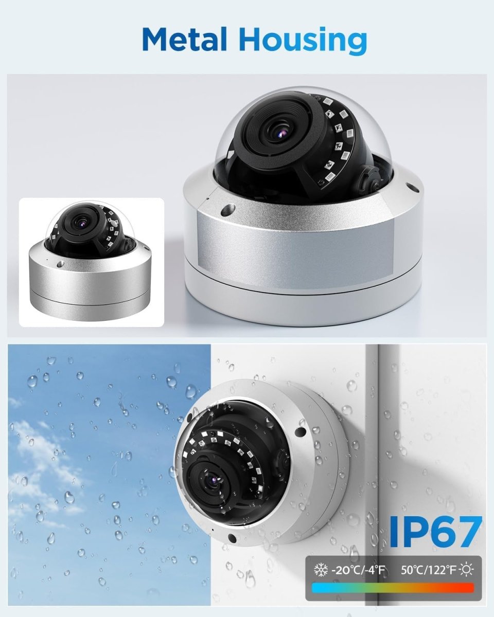16CH 4K PoE CCTV System 12x 8MP Cameras AI Detection 4TB NVR IP67 - Kwikley