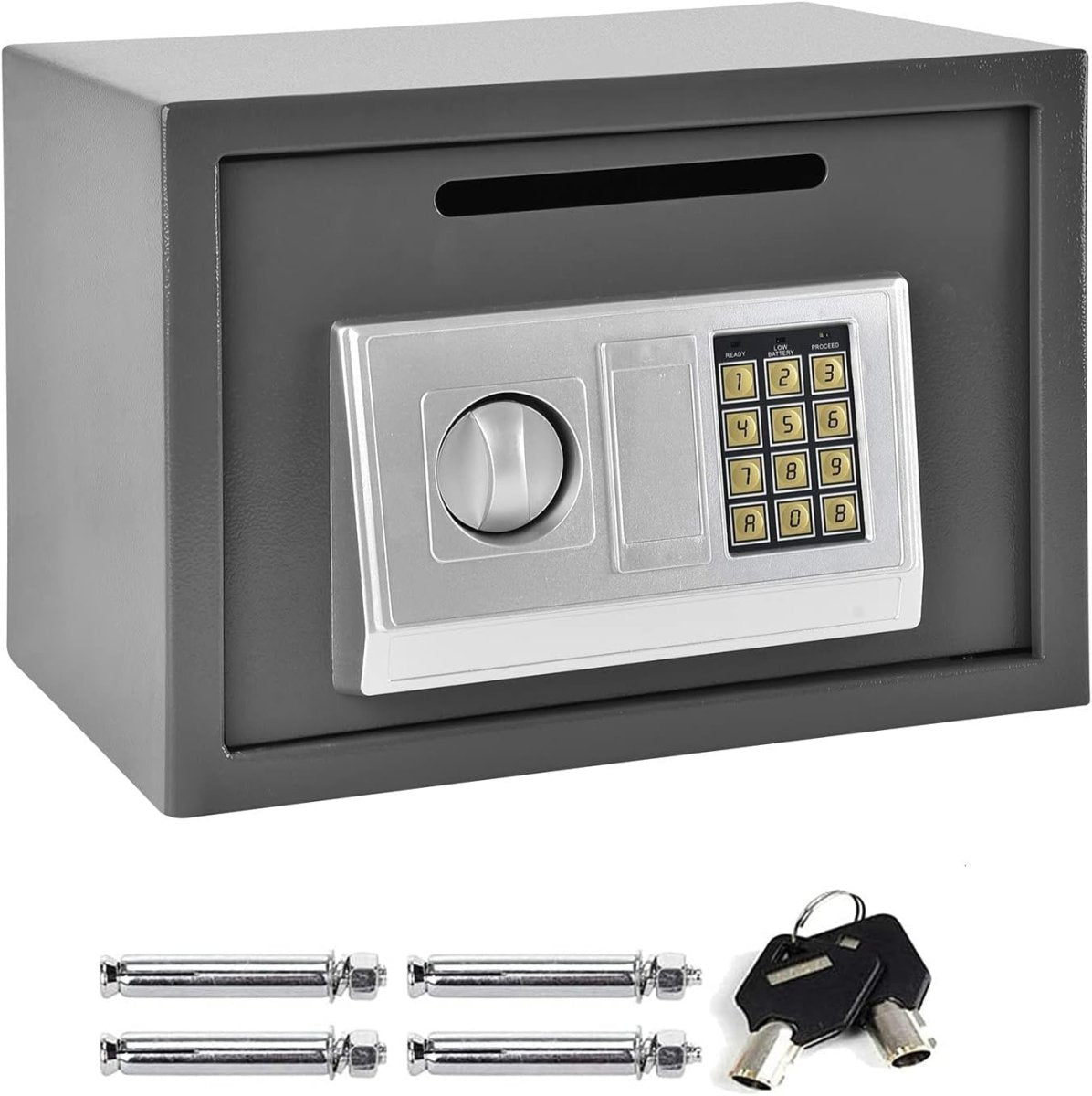 16L Digital Safe Box Electronic Keypad Cash Security Wall Mount - Kwikley