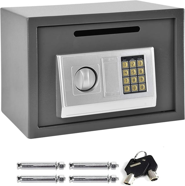 16L Digital Safe Box Electronic Keypad Cash Security Wall Mount