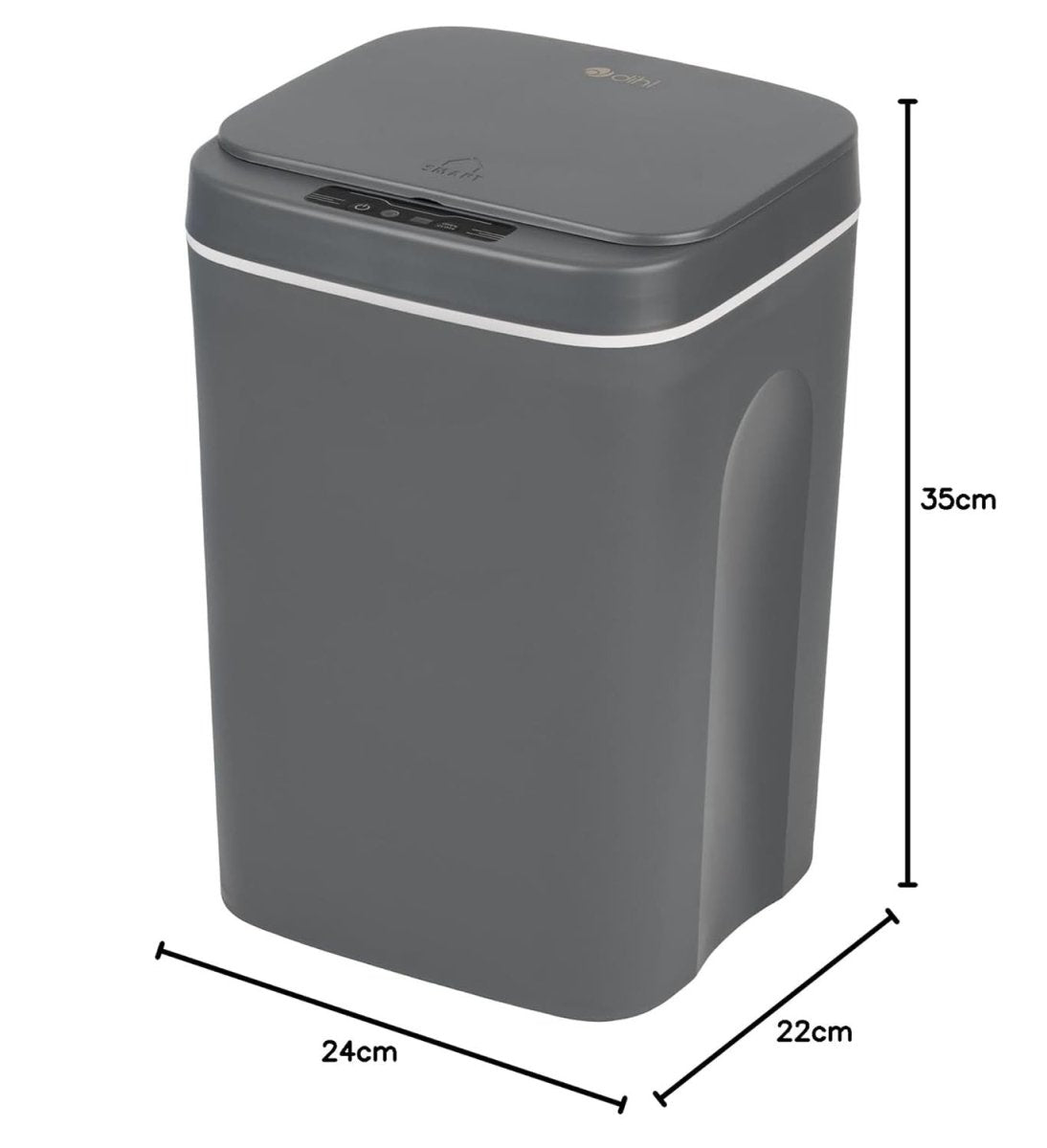 16L Motion Sensor Kitchen Bin Grey Automatic Smart Trash - Kwikley