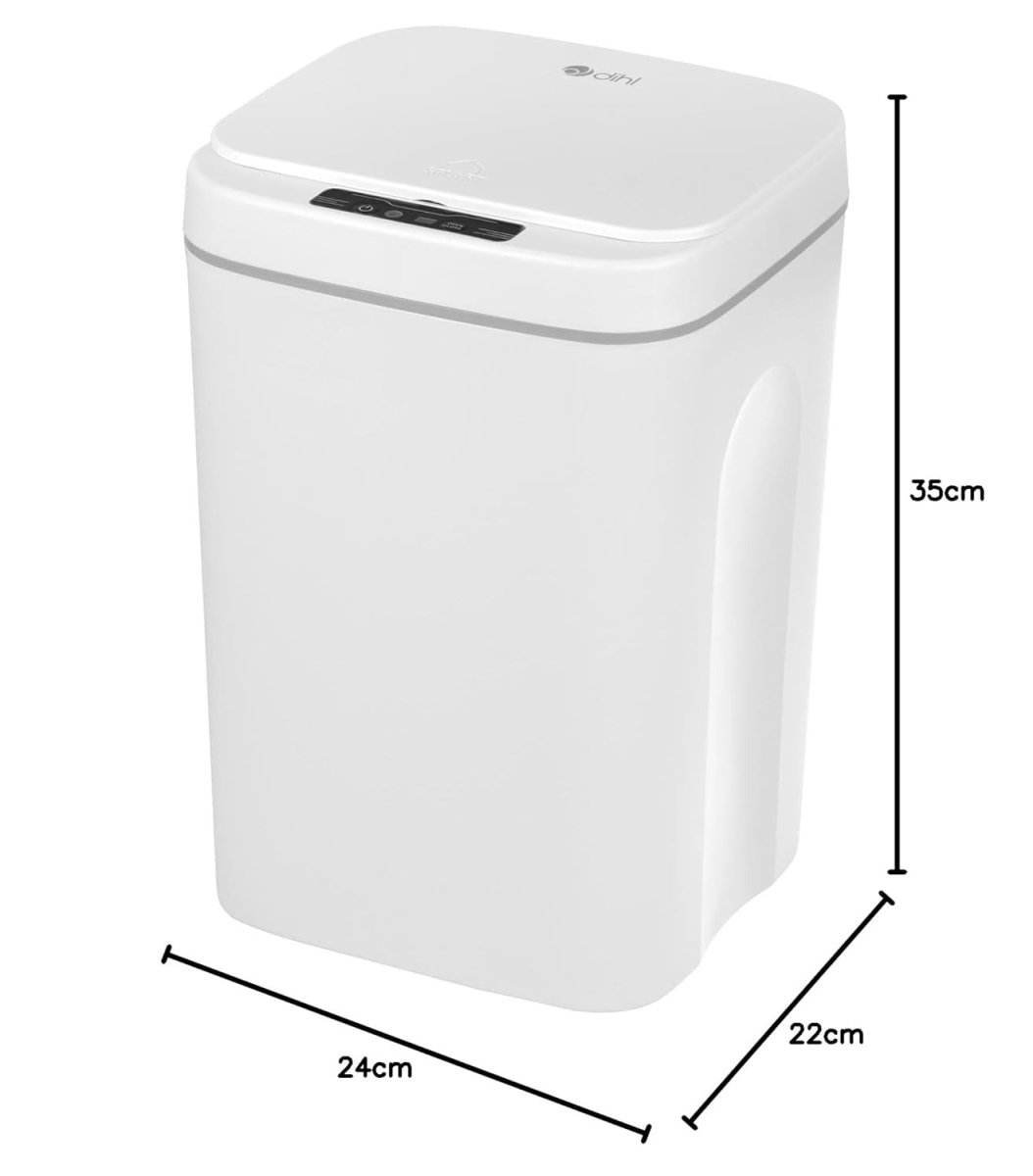 16L Motion Sensor Kitchen Bin White Automatic Smart Trash - Kwikley
