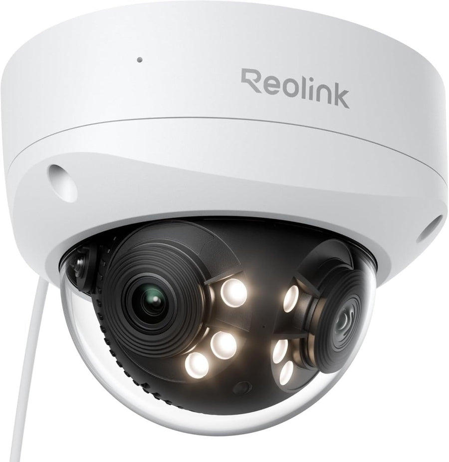 16MP PoE Security Camera 180° Panoramic Dual Lens AI Color Night Vision - Kwikley