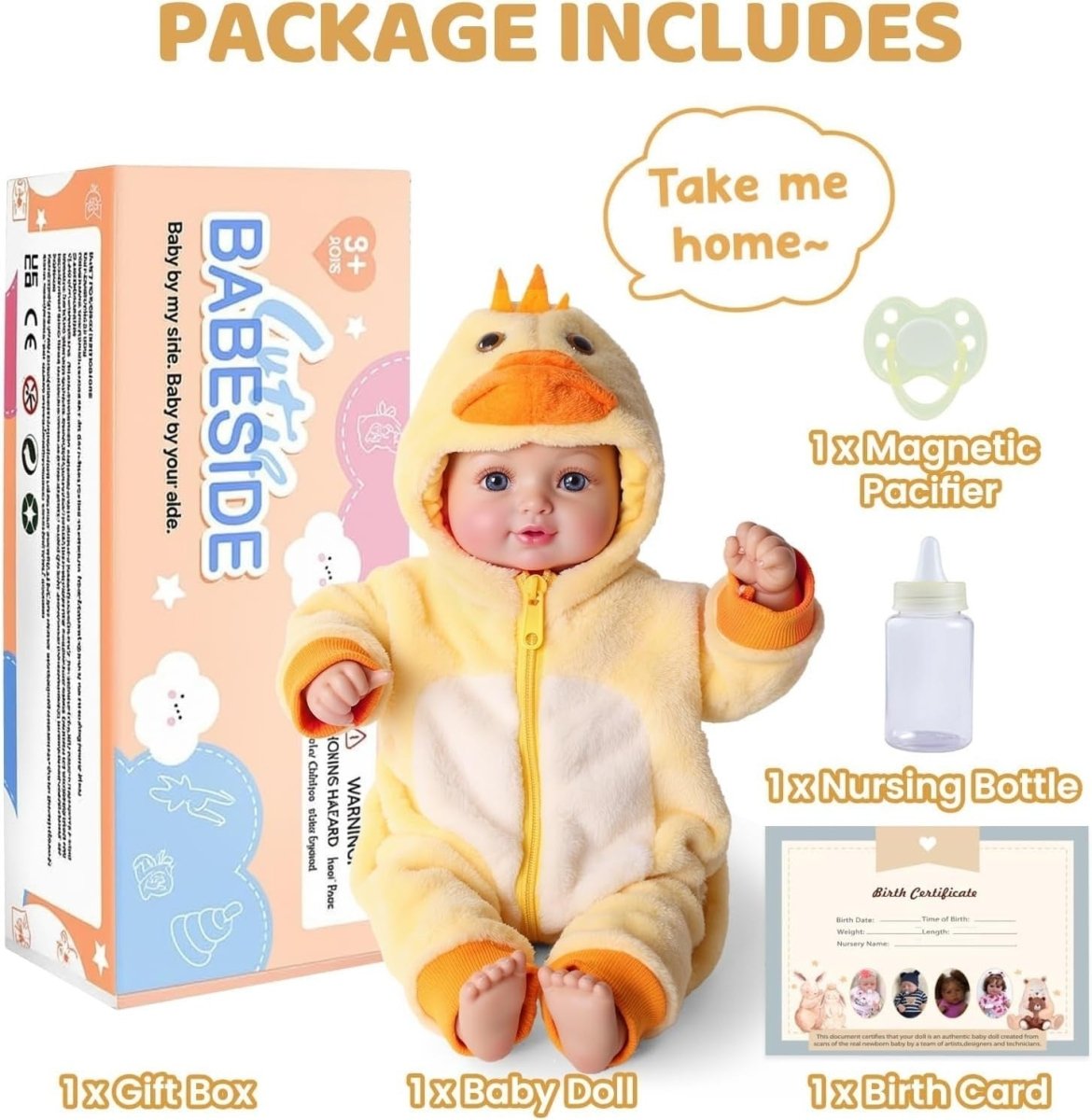 17 Inch Lifelike Baby Doll Soft Body w Clothes Accessories Gift - Kwikley