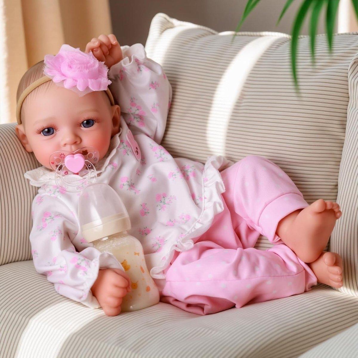 17 Inch Reborn Baby Doll Open Eyes Soft Body Realistic Gift Set - Kwikley