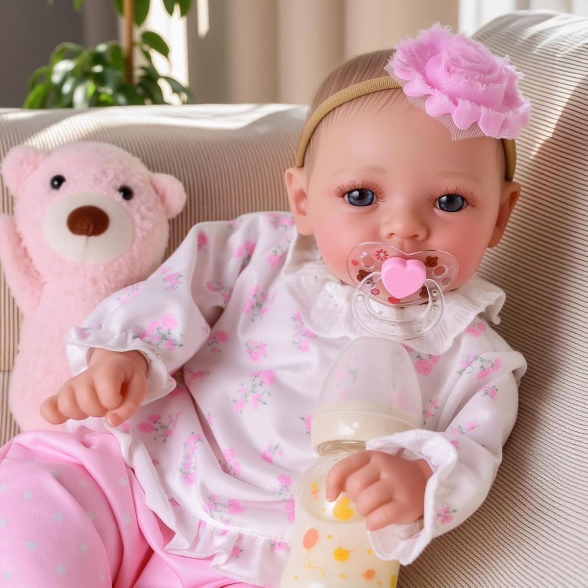 17 Inch Reborn Baby Doll Open Eyes Soft Body Realistic Gift Set - Kwikley