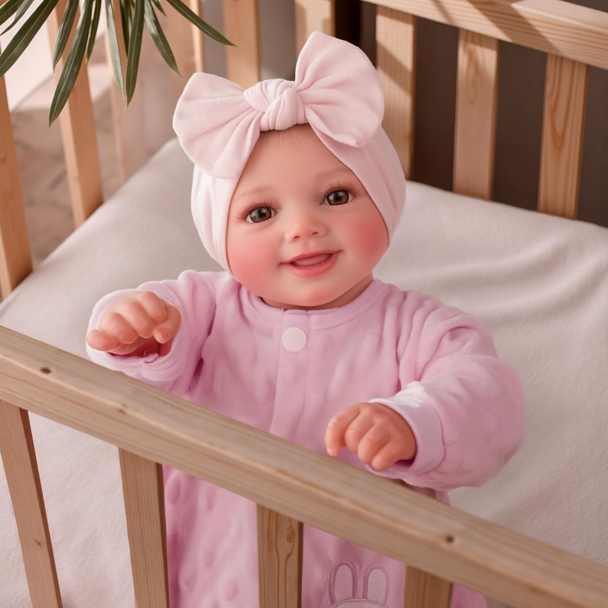 17 Inch Reborn Baby Doll Open Eyes Soft Cloth Body Realistic Girl - Kwikley
