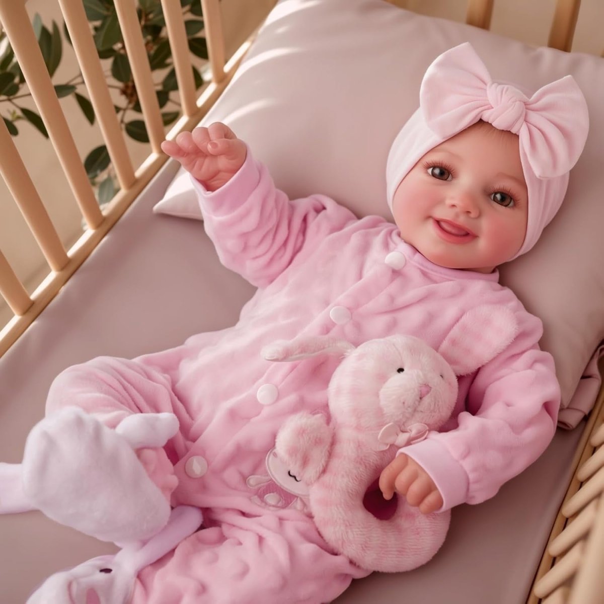 17 Inch Reborn Baby Doll Open Eyes Soft Cloth Body Realistic Girl - Kwikley