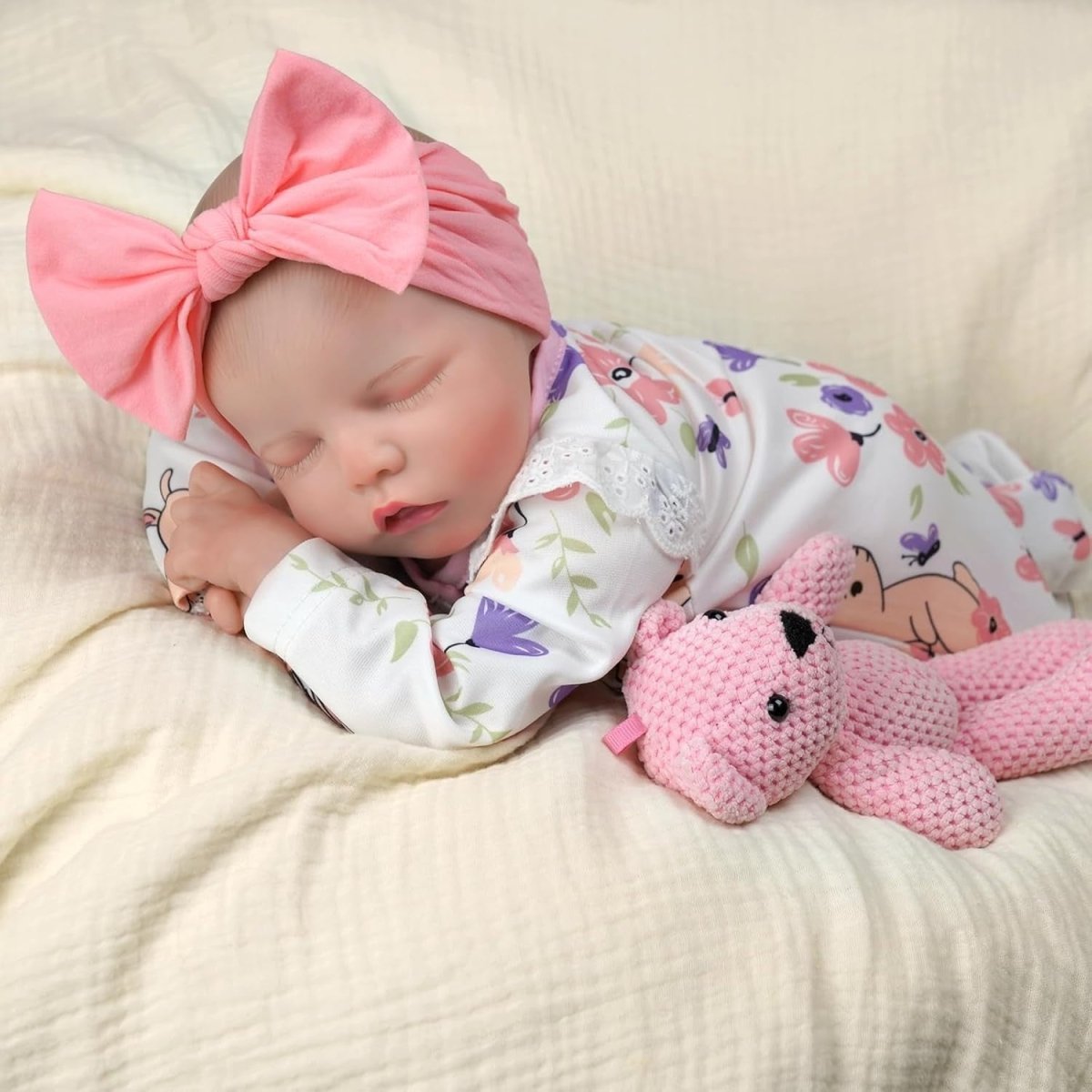 17 Inch Sleeping Reborn Baby Doll Soft Cloth Body Handmade Gift - Kwikley