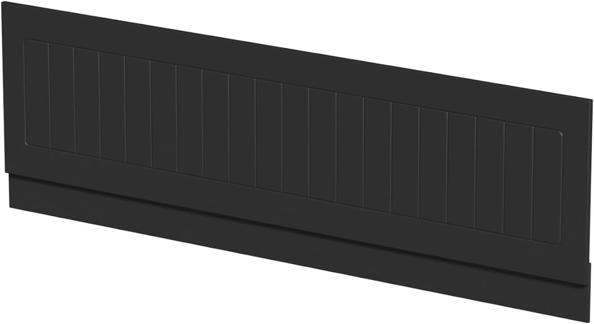 1700mm Side & 700mm End Black Gloss MDF Bath Panels Tongue & Groove - Kwikley