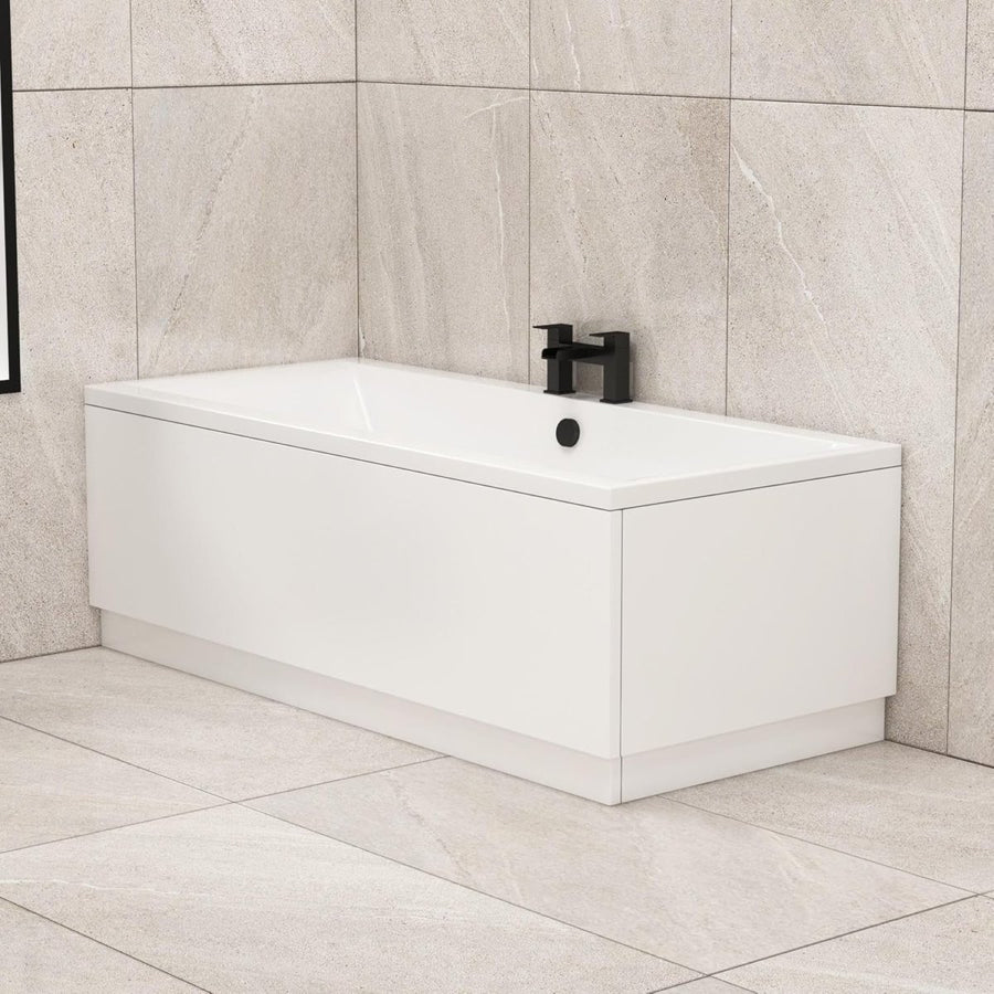 1700x750mm Designer Double Ended Acrylic Bath Tub White Soaking Spa - Kwikley
