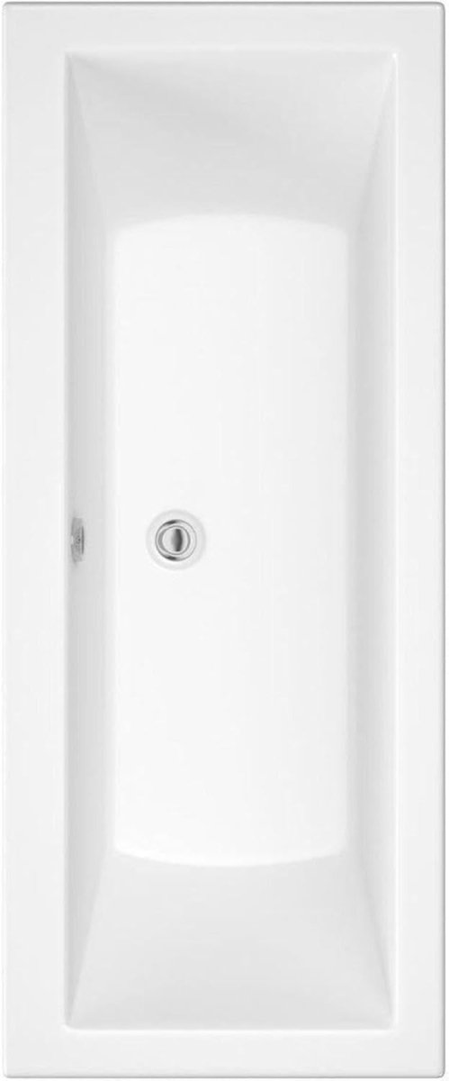 1700x750mm Designer Double Ended Acrylic Bath Tub White Soaking Spa - Kwikley