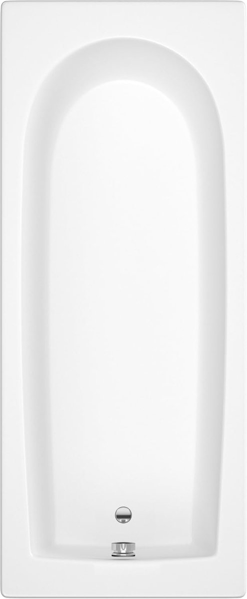 1700x750mm White Modern Single Ended Freestanding Acrylic Bath with Feet - Kwikley
