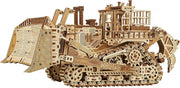 1715pc Wooden Bulldozer Model Kit Mechanical 3D Puzzle Moving Tracks - Kwikley