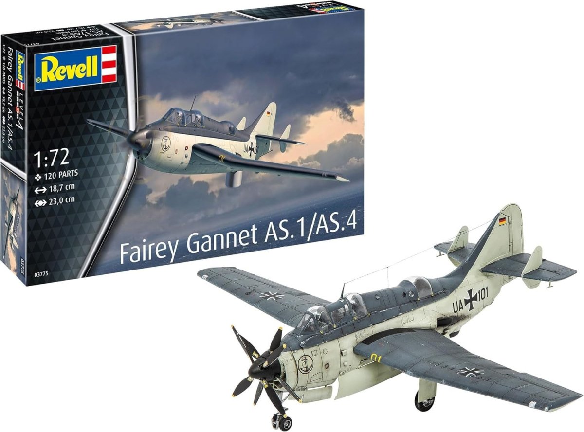 1:72 Scale Plastic Fairey Gannet Military Model Kit – Detailed, Unpainted DIY - Kwikley