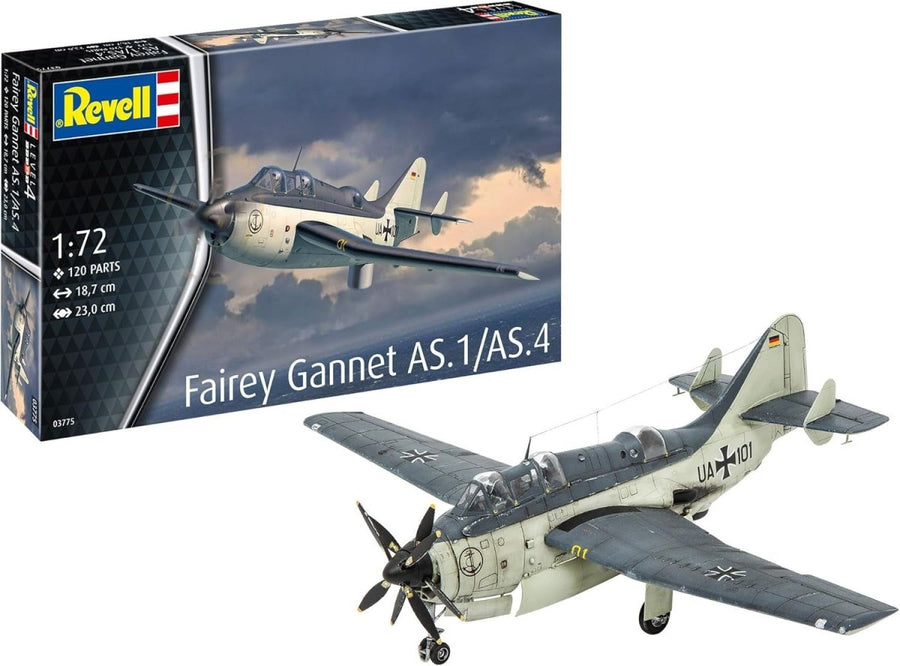 1:72 Scale Plastic Fairey Gannet Military Model Kit – Detailed, Unpainted DIY - Kwikley