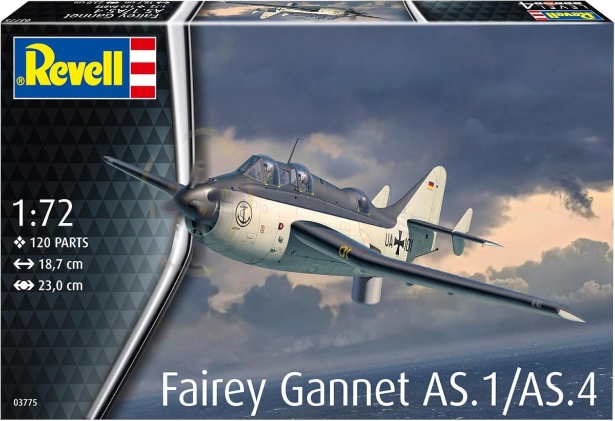 1:72 Scale Plastic Fairey Gannet Military Model Kit – Detailed, Unpainted DIY - Kwikley