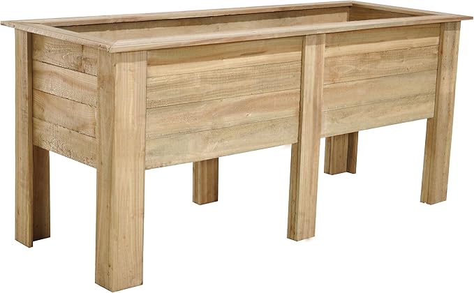 180cm Deep Root Wooden Planter Large Garden Bed 350L - Kwikley