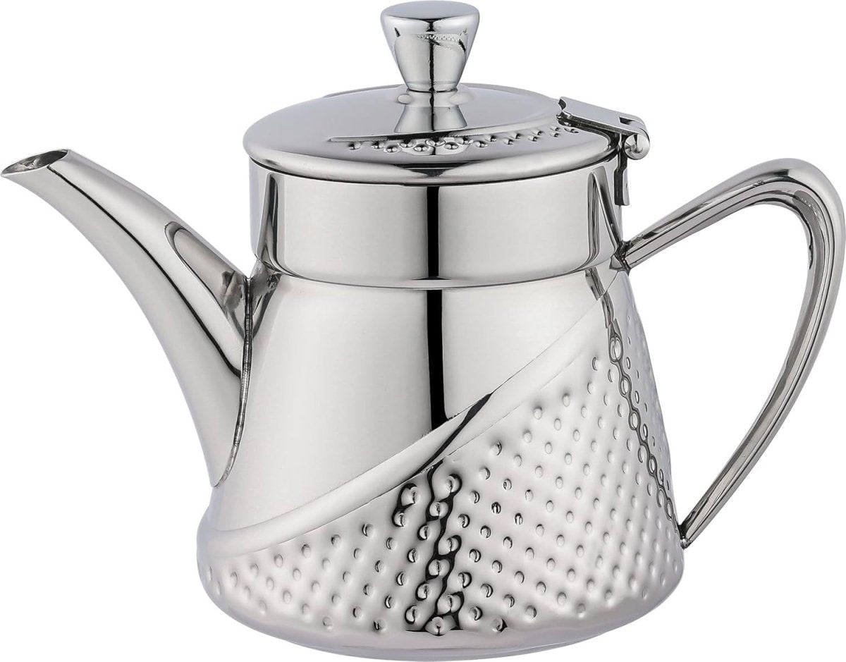 18oz Stainless Steel Teapot Non Drip Tea Pot Silver Cool Touch Handle - Kwikley