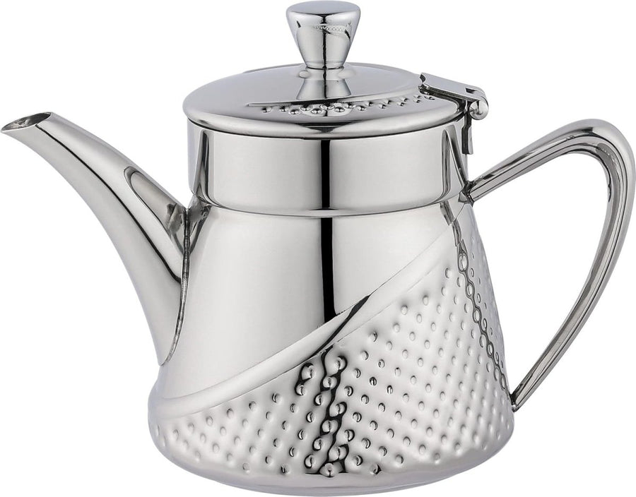 18oz Stainless Steel Teapot Non Drip Tea Pot Silver Cool Touch Handle - Kwikley