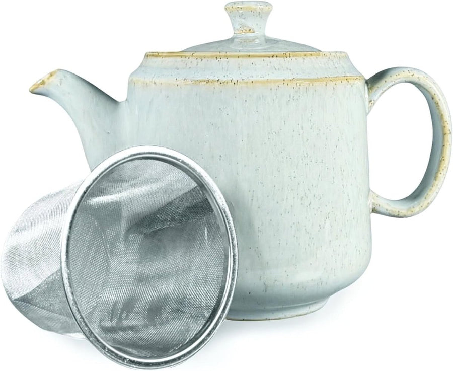 1L Ceramic Teapot with Infuser Duck Egg Blue Loose Leaf Tea Pot - Kwikley