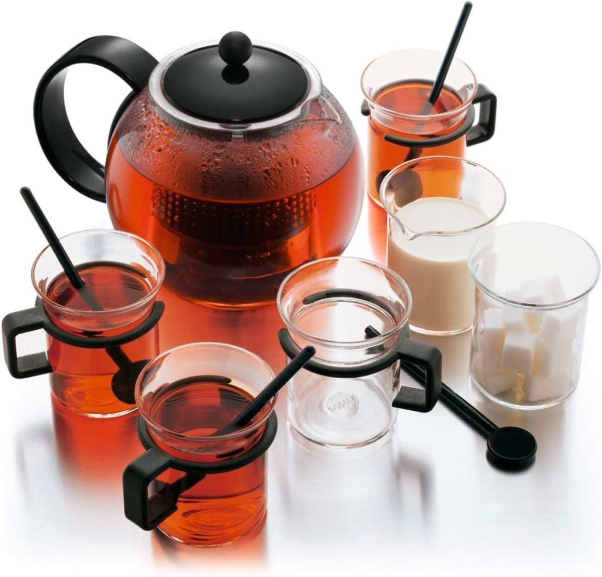 1L Glass Tea Press Teapot with Infuser Plunger Loose Leaf Tea Maker - Kwikley