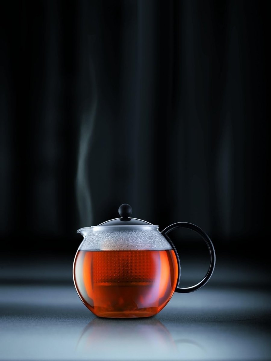 1L Glass Tea Press Teapot with Infuser Plunger Loose Leaf Tea Maker - Kwikley