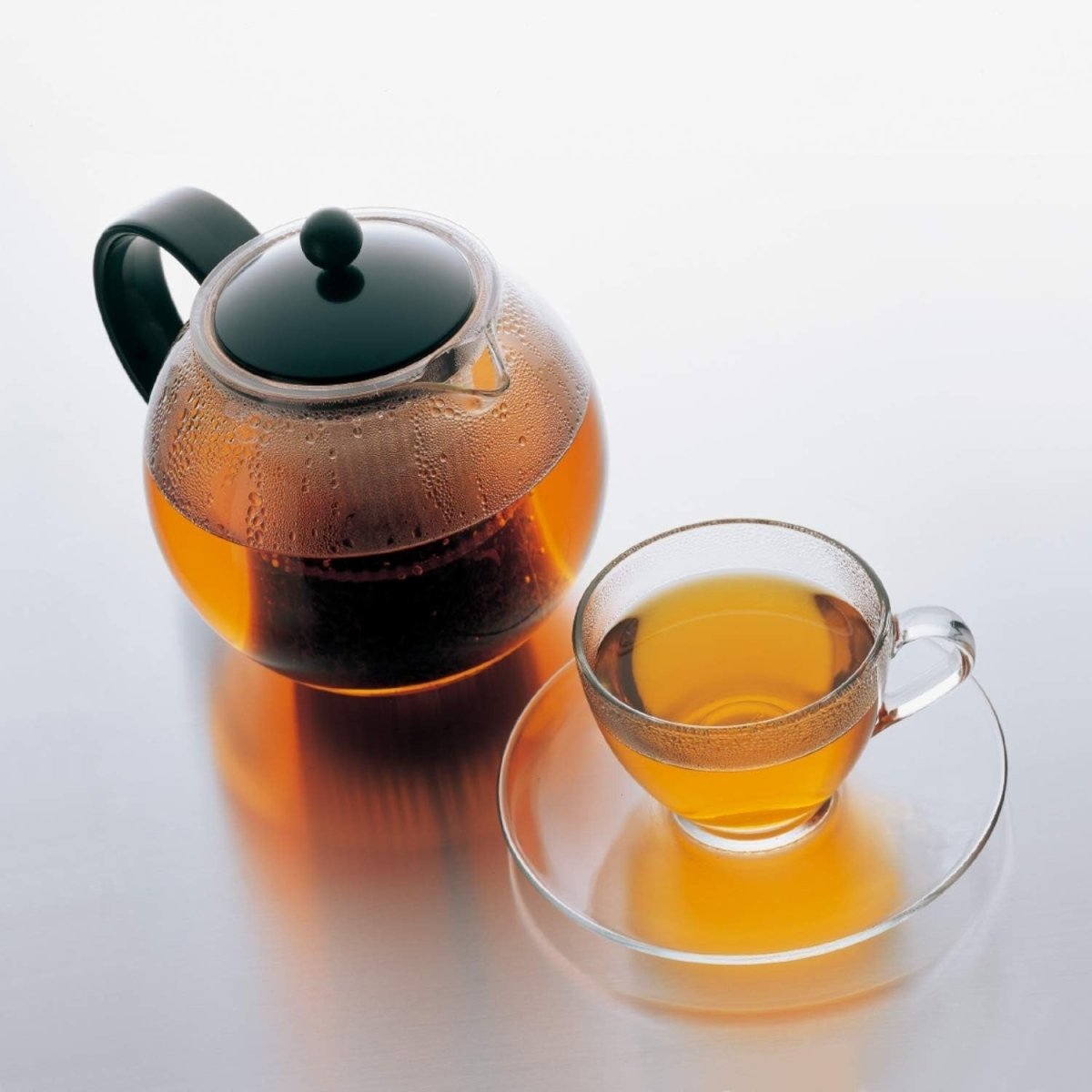 1L Glass Tea Press Teapot with Infuser Plunger Loose Leaf Tea Maker - Kwikley