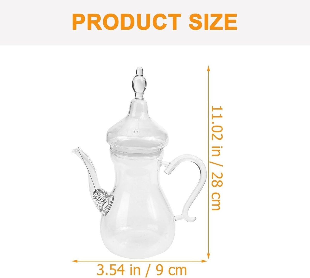 1L Glass Teapot with Built In Infuser Heat Resistant Herbal Tea Maker - Kwikley