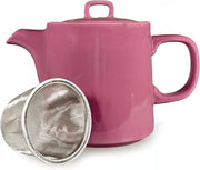 1L Pink Ceramic Teapot with Infuser Nordic Loose Leaf Tea Pot Strainer - Kwikley