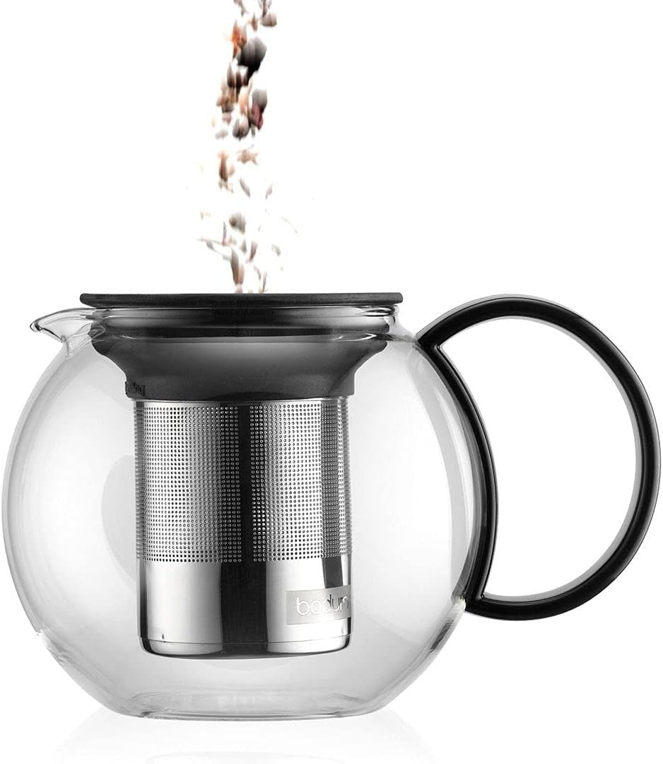 1L Tea Press Teapot Glass Tea Maker with Plunger Loose Leaf Brewer - Kwikley