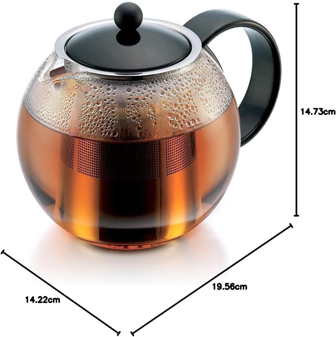 1L Tea Press Teapot Glass Tea Maker with Plunger Loose Leaf Brewer - Kwikley