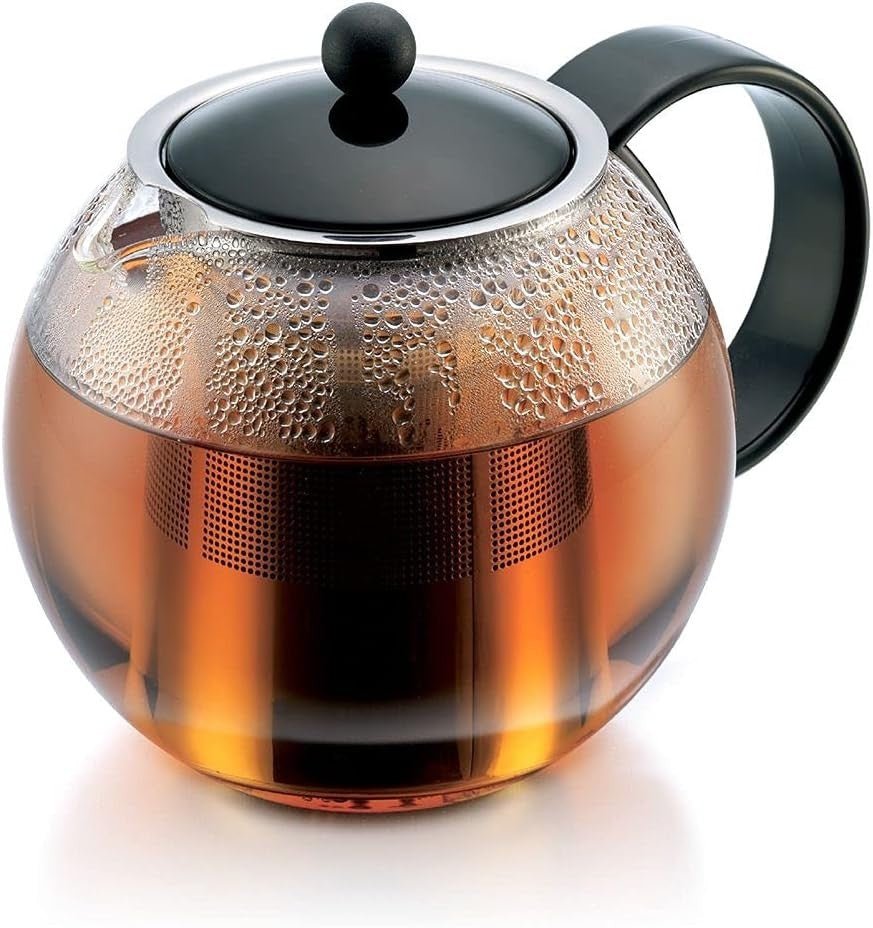1L Tea Press Teapot Glass Tea Maker with Plunger Loose Leaf Brewer - Kwikley